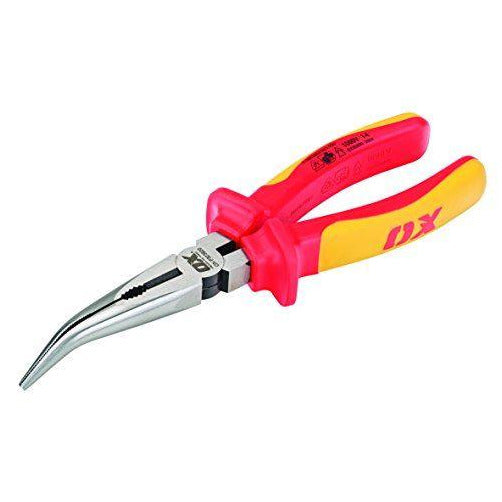 OX Pro VDE Bent Long Nose Pliers - 200mm (8)"