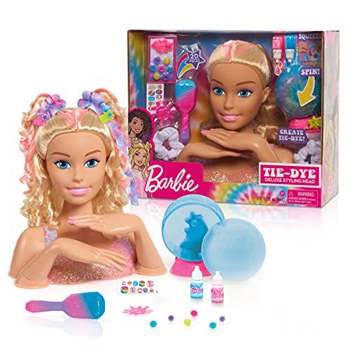 JP Barbie JPL63651 Barbie Deluxe Blonde Tie Dye Styling Head, Multi Colour