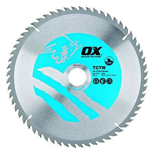 OX Wood Cutting Circular Saw Blade 235/30mm, 60 Teeth ATB