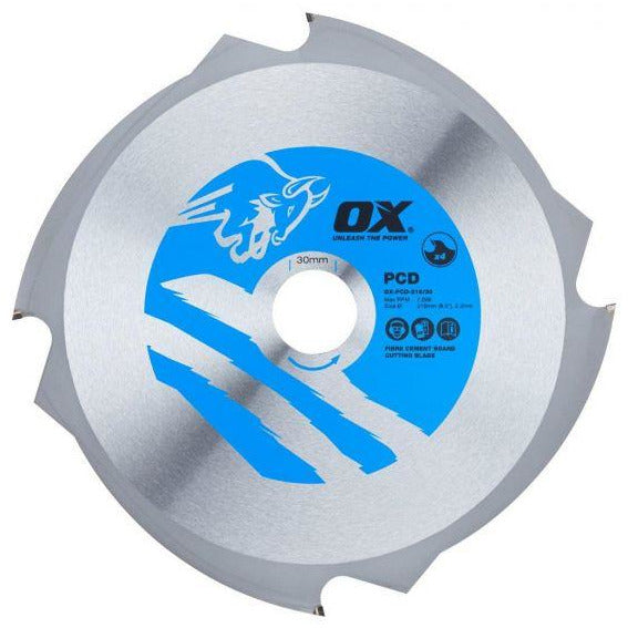 OX Fibre Cement Cutting Blade - 8 Teeth - 305/30mm