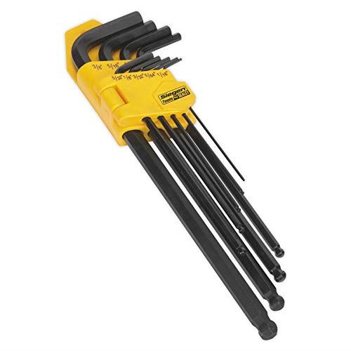 Ball-End Hex Key Set 9pc Extra-Long Imperial