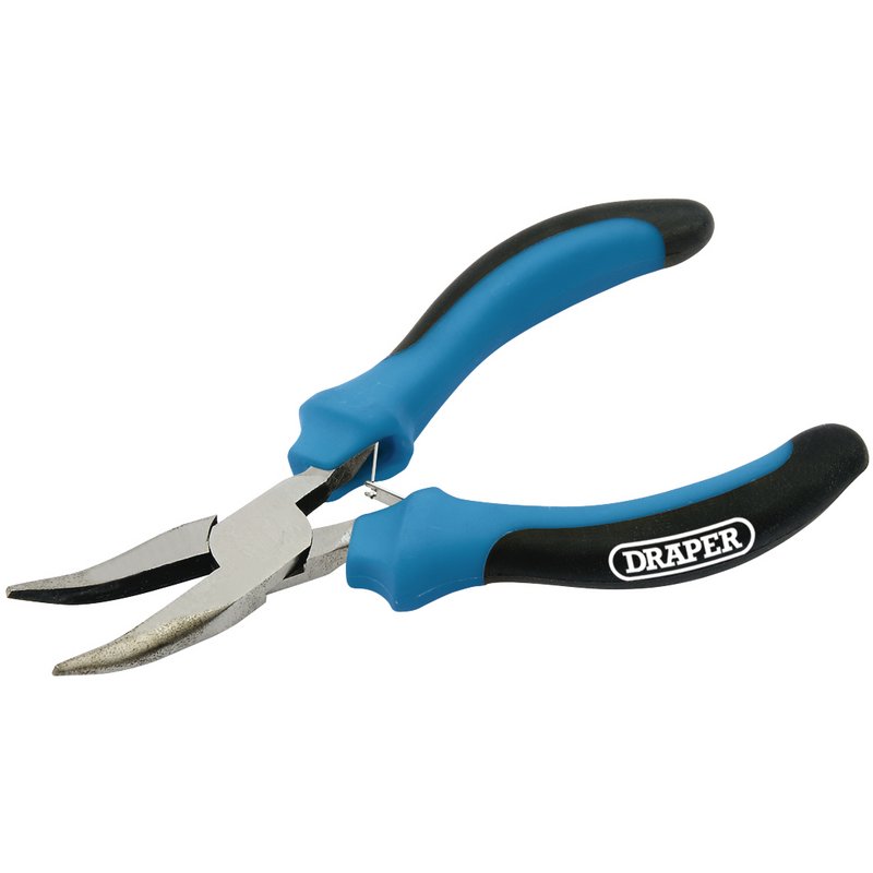 Soft Grip Bent Nose Mini Pliers, 125mm