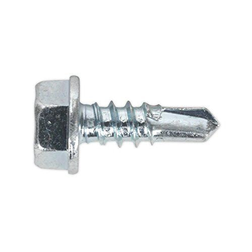 Self Drilling Screw 4.2 x 13mm Hex Head Zinc Pack of 100