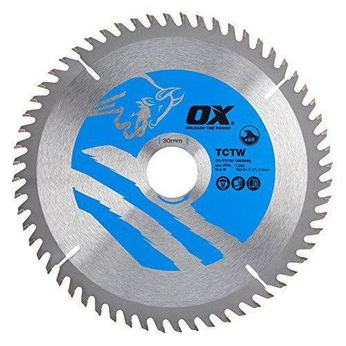 OX Wood Cutting Circular Saw Blade 190/30mm, 60 Teeth ATB