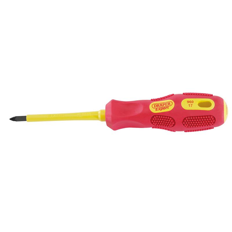 VDE Approved Fully Insulated PZ TYPE Screwdriver, No.1 x 80mm (Display Packed)