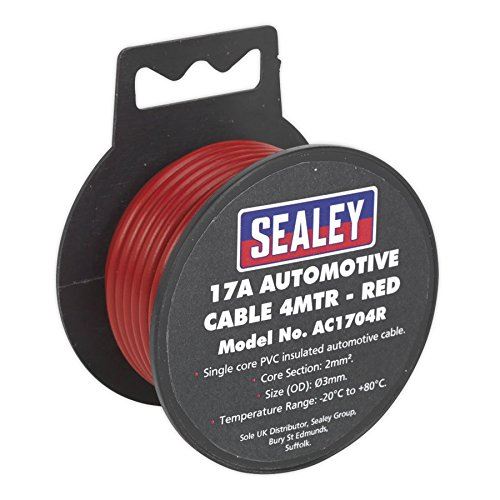 Automotive Cable Thick Wall 17A 4m Red