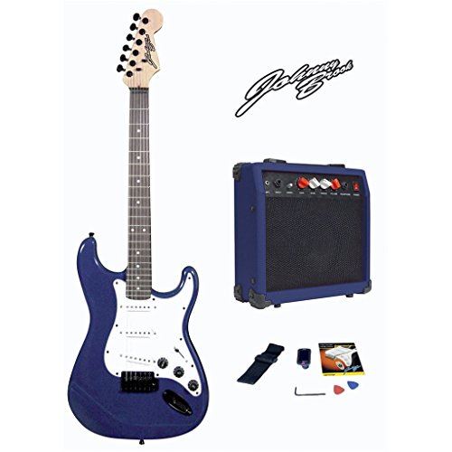 Johnny Brook Standard Guitar Kit with 20W Colour Coded Combo Amplifier (Blue)