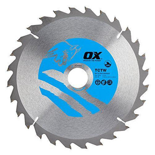 OX Wood Cutting Circular Saw Blade 216/30mm, 28 Teeth ATB