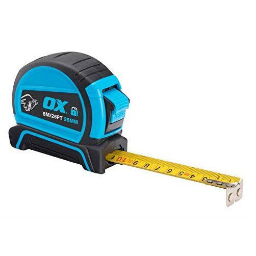 OX Pro Dual Auto Lock Tape Measure - 8m