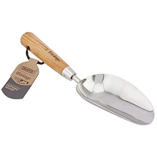 Draper Heritage Stainless Steel Hand Potting Scoop with Ash Handle