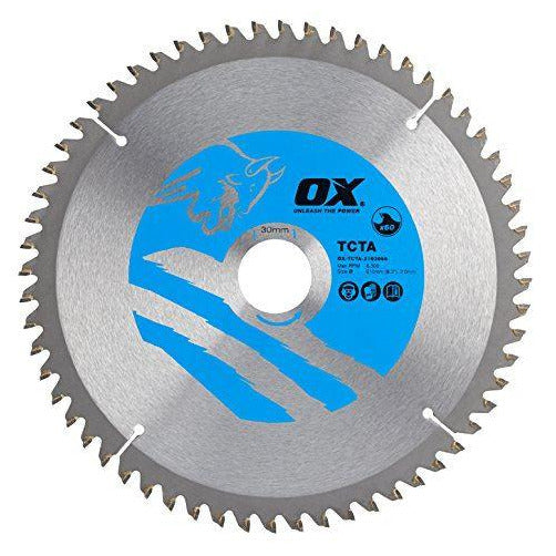 OX Alu/Plastic/Laminate Cutting Circular Saw Blade 210/30mm, 60 Teeth TCG