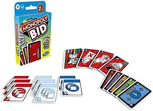 Monopoly Bid - F1699 Bidding Game, 2-5 Player Fast Playing Card Game - New