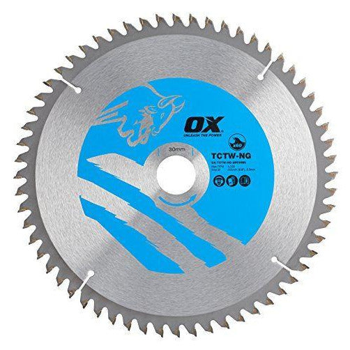 OX Wood Cutting Negative Rake Circular Saw Blade 250/30mm, 60 Teeth ATB