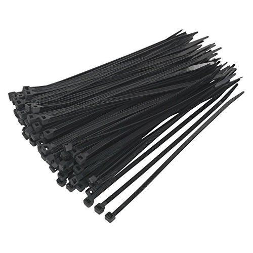 Cable Tie 200 x 4.8mm Black Pack of 100