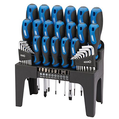 Soft Grip Screwdriver, Hex. Key and Bit Set (44 Piece)