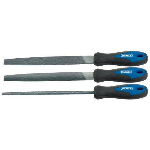 Soft Grip Engineer's File Set, 200mm (3 Piece)