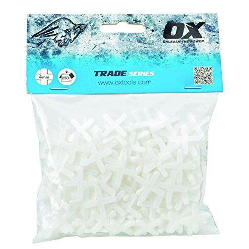 OX Trade Cross Shaped Tile Spacers - 4mm (250 pcs)