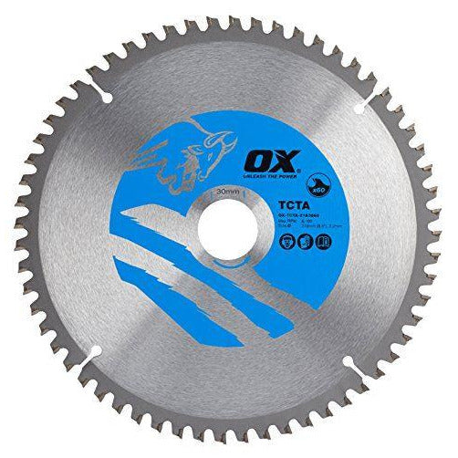 OX Alu/Plastic/Laminate Cutting Circular Saw Blade 216/30mm, 60 Teeth TCG