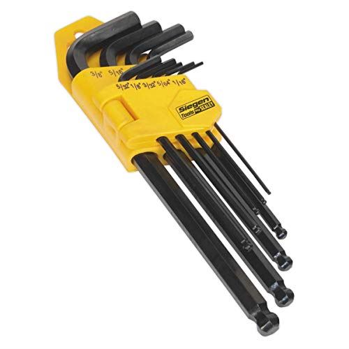 Ball-End Hex Key Set 9pc Long Imperial