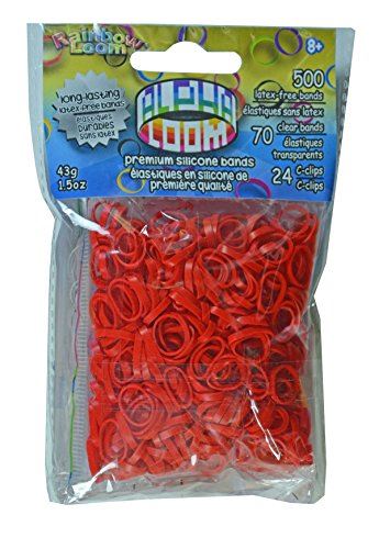 Rainbow Looms 494 B0228 EA Alpha Bands-Red (500 x Bag)