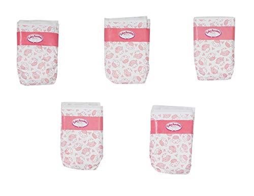 Baby Annabell Nappies for 43 cm Dolls - Easy for Small Hands, Creative Play Promotes Empathy and Social Skills, For Toddlers 3 Years and Up - 5 Pack