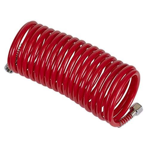 PE Coiled Air Hose 5m x Ø5mm with 1/4"BSP Unions