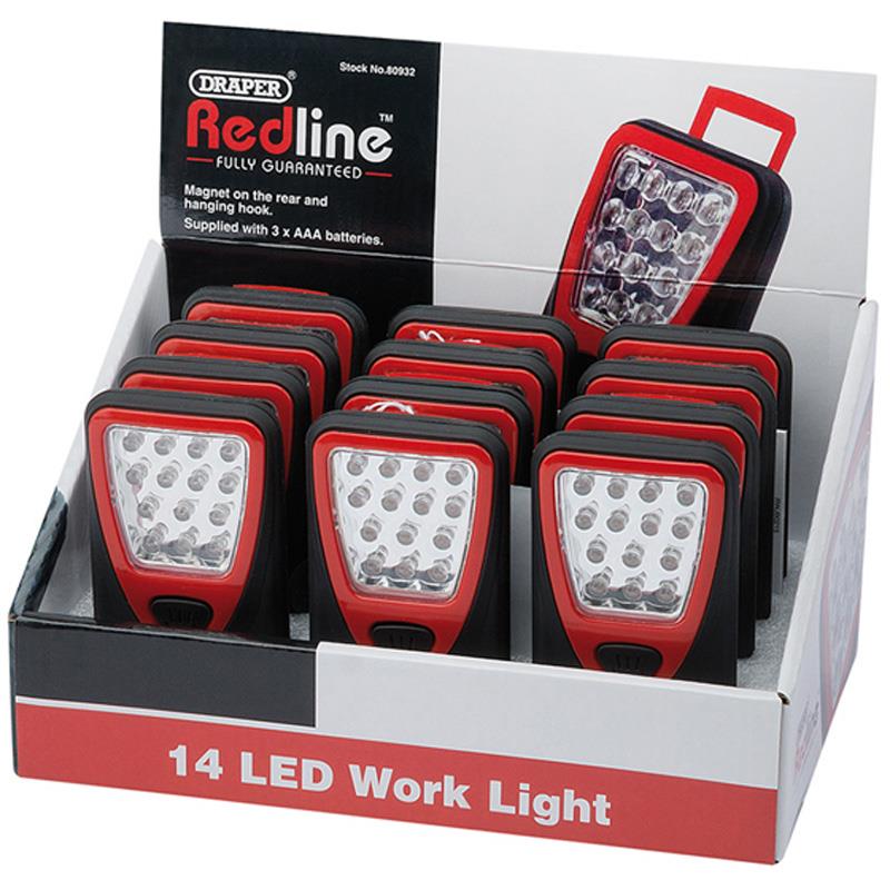 Redline LED Compact Work Light (3 x AAA Batteries Supplied)