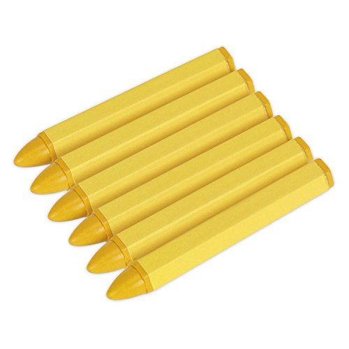 Tyre Marking Crayon - Yellow Pack of 6