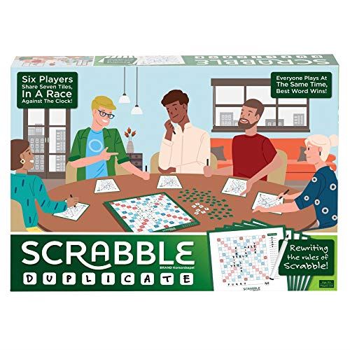 Scrabble Duplicate Board Game for Adults and Kids, Design may vary, GKF47