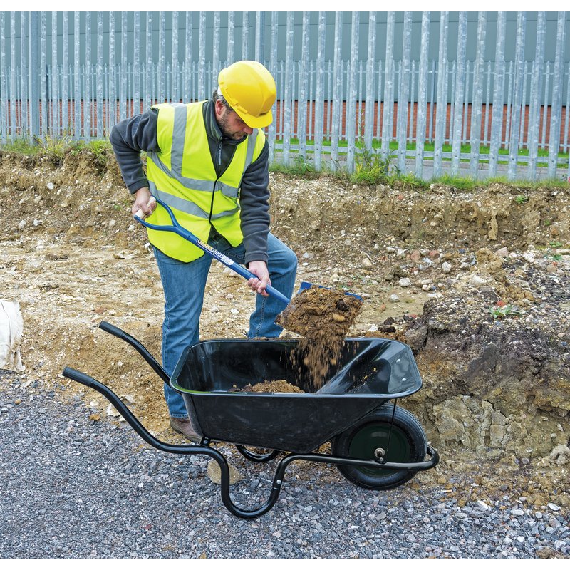 Metal Tray Contractors Wheelbarrow (85L)