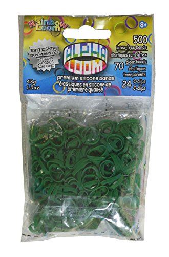 Rainbow Looms 494 B0236 EA Alpha Bands-Dark Green (500 x Bag)