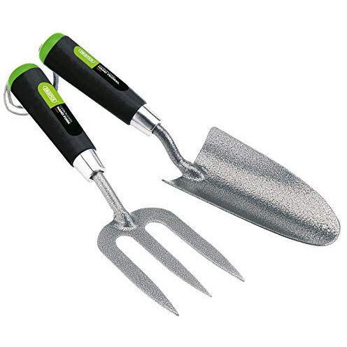 Carbon Steel Heavy Duty Hand Fork and Trowel Set (2 Piece)