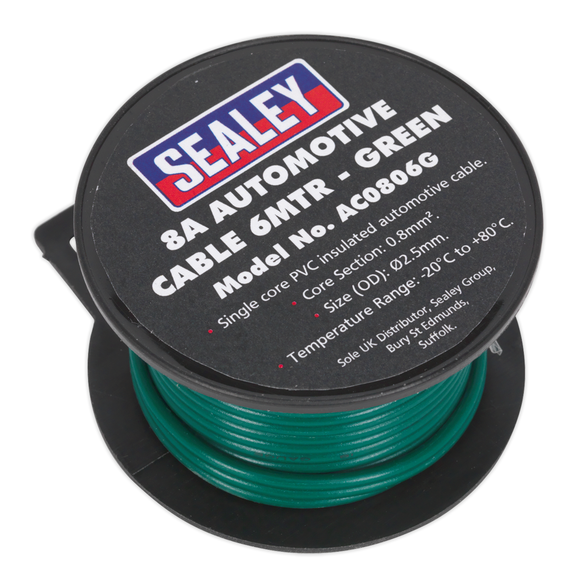 Automotive Cable Thick Wall 8A 6m Green