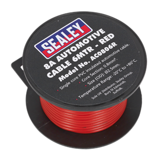 Automotive Cable Thick Wall 8A 6m Red