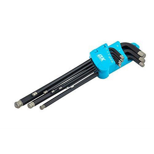 OX Pro Diamond Tipped Hex Key Set - 9 Piece, Metric 1.5 - 10mm