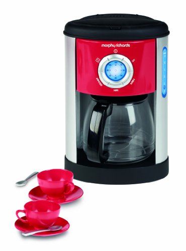 Casdon 650 Morphy Richards Coffee Maker and Cups-red