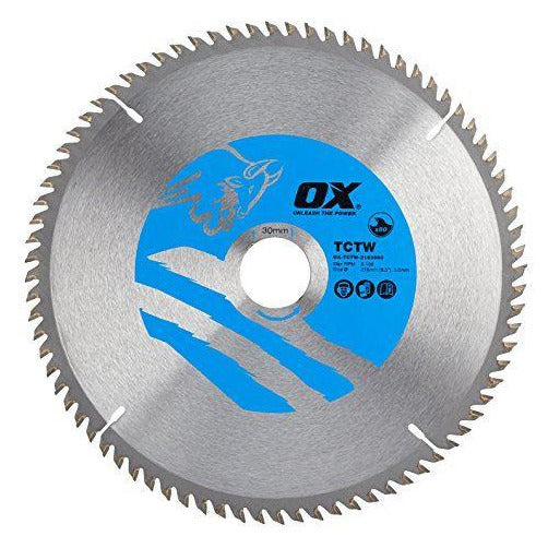 OX Wood Cutting Circular Saw Blade 216/30mm, 80 Teeth ATB