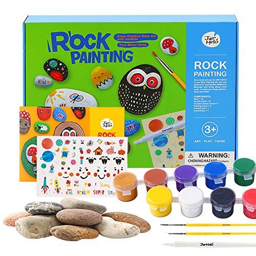 Jar Melo Rock Painting Creative Kit for Kids Arts and Crafts Gift for Girls and Boys