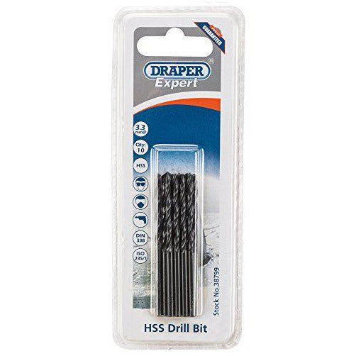 HSS Drill Bit, 3.3mm (Pack of 10)