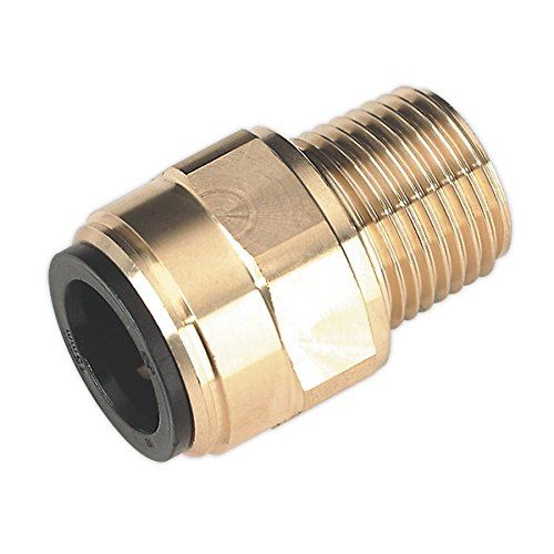 Straight Adaptor 15mm x 1/2"BSPT Brass (John Guest Speedfit®