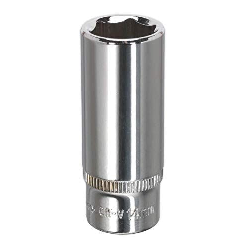 WallDrive® Socket 14mm Deep 1/4"Sq Drive Fully Polished