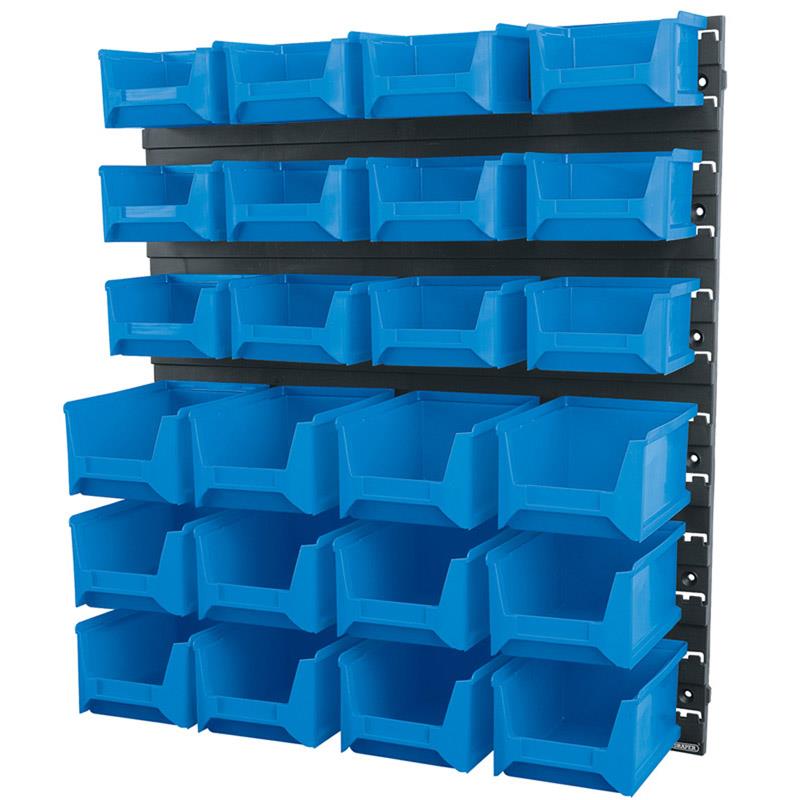 24 Bin Wall Storage Unit, Small/Medium Bins