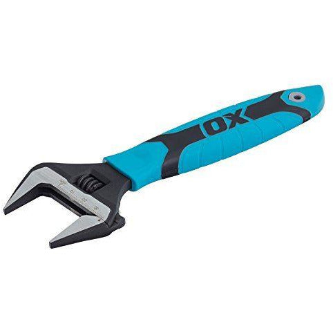 OX Pro Series Adjustable Wrench Extra Wide Jaw 8” (200mm)