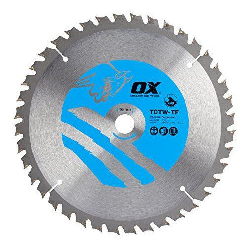 OX Wood Cutting Thin Kerf Circular Saw Blade 184/16mm, 40 Teeth ATB