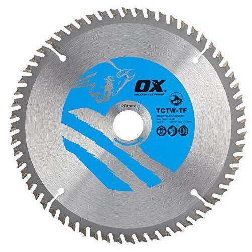 OX Wood Cutting Thin Kerf Circular Saw Blade 160/20mm, 60 Teeth ATB