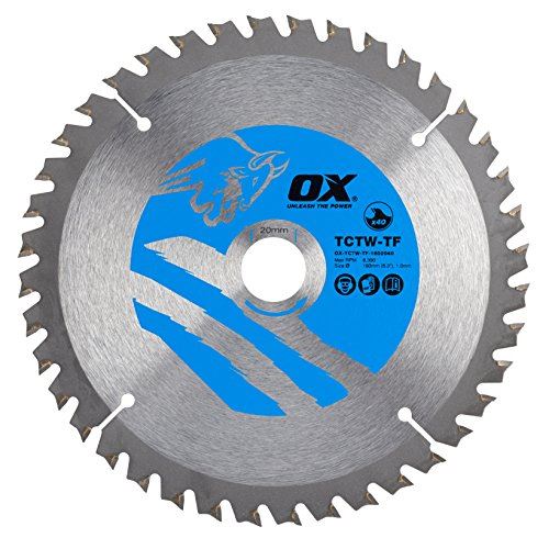 OX Wood Cutting Thin Kerf Circular Saw Blade 160/20mm, 40 Teeth ATB