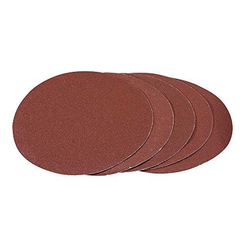 Pack of Five 180mm Hook and Loop Aluminium Oxide Sanding Discs (80G)