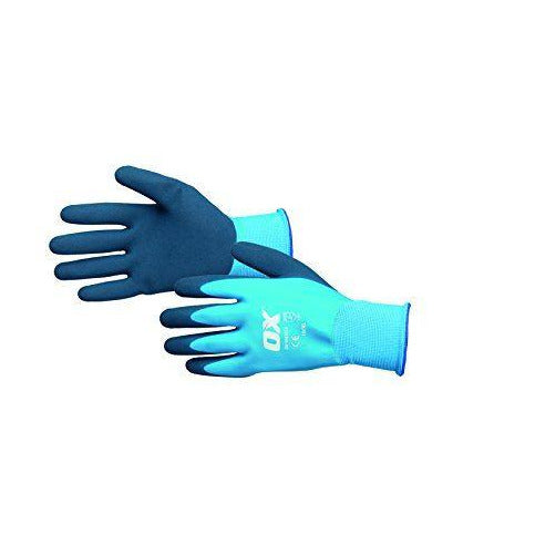 OX Waterproof Latex Gloves Size 9 / Large