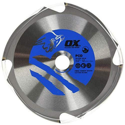 OX Fibre Cement Cutting Blade - 4 Teeth - 165/20mm