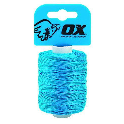 OX Pro Nylon High Vis Builders Line 105m / 350ft - Cyan